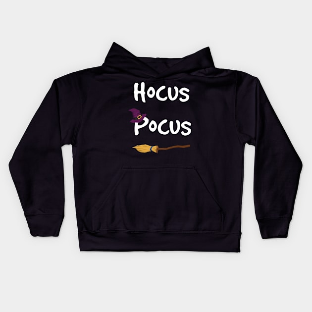 Hocus Pocus Witch Halloween Kids Hoodie by vladocar